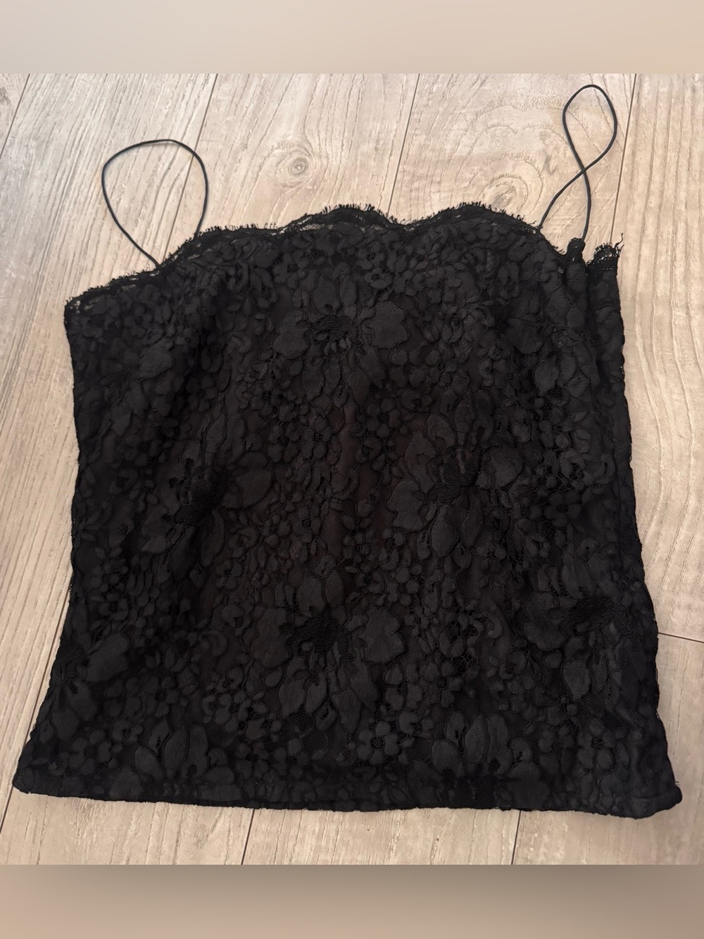 Burberry Black Floral Lace Camisole Vintage Y2K lace cami